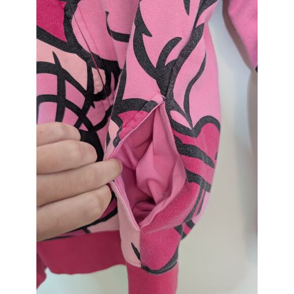 VTG Disney Tokyo All Over Print Pink Minnie Daisy Full Zip Hoodie - Picture 4 of 10